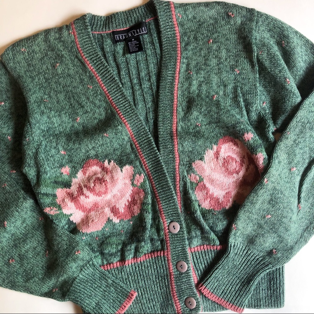 Floral Vintage Knit Cardigan